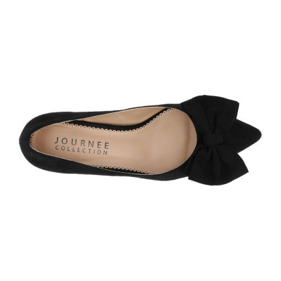 Journee Collection Womens Orana-Wd Pointed Toe Kitten Heel Pumps Wide Width