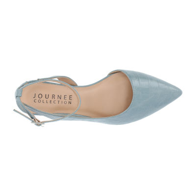 Journee Collection Womens Keefa Pointed Toe Block Heel Pumps