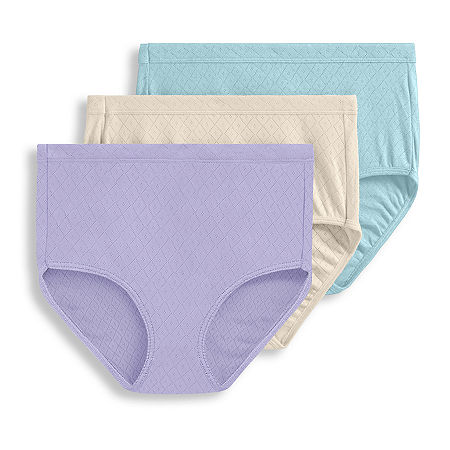 Jockey Elance Breathe Brief - 3 Pack- 1542, 10, Multiple Colors