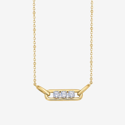 Womens / CT. T.W. Mined White Diamond 10K Gold Pendant Necklace