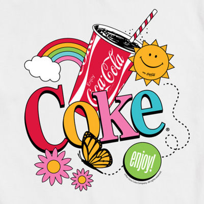 Mens Short Sleeve Coca-Cola Graphic T-Shirt, Color: White - JCPenney