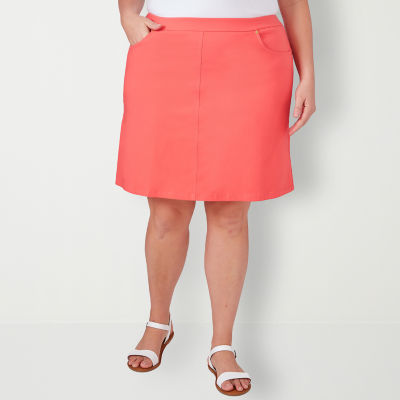 Hearts Of Palm Womens Mid Rise SkortPlus, Color Tulip JCPenney