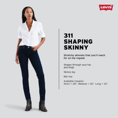 Levi's - Misses Short Shaping Stretch Fabric Womens Mid Rise 311 Slim Fit Skinny Fit Jean