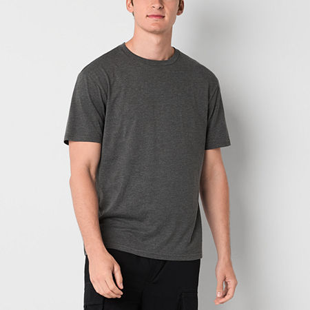 Arizona Mens Crew Neck Short Sleeve T-Shirt, Medium, Black
