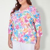 Plus Size V Neck T-shirts Tops for Women - JCPenney