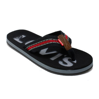 Levi's® Kyle Mens Casual Flip Flops, Color: Black Grey Red - JCPenney