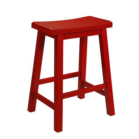 Barberry Counter Height Stool In Crimson Red, One Size, Red