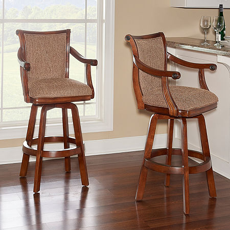 Brandon Swivel Bar Stool, One Size, Brown