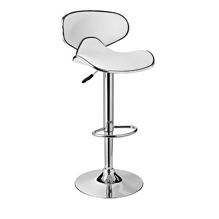 Abrham Adjustable Barstool, One Size, White