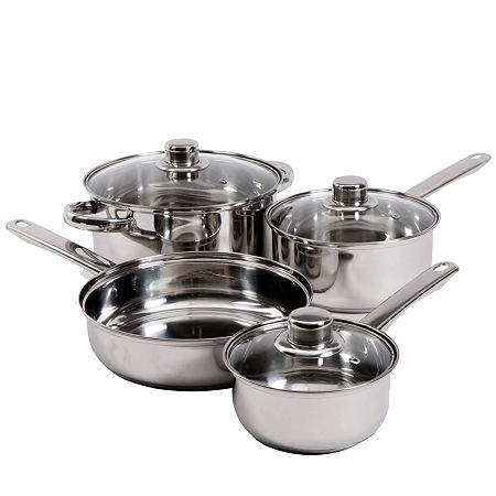 Gibson Home Landon Stainless Steel 7-pc. Cookware Set, One Size, Silver