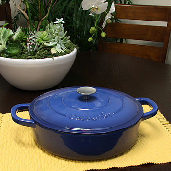 Crock-pot Artisan 3 Quart Enameled Cast Iron Saucepan With Lid In