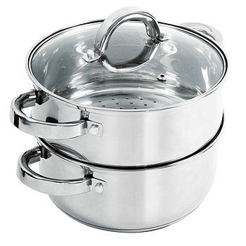 Pristine Stainless Steel Steamer Pot with Steamer Insert and Lid