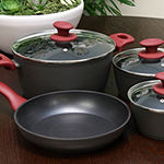 Gibson Home Marengo 7 piece Forged Aluminum Nonstick with Xylan Plus Interior Cookware Set