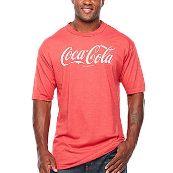 Coca Cola Big and Tall Mens Neck Short Sleeve Regular Fit Graphic T- Shirt, Color: Red - JCPenney