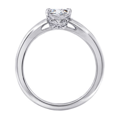 DiamonArt® Womens 3/8 CT. T.W. White Cubic Zirconia Sterling Silver Heart Promise Ring