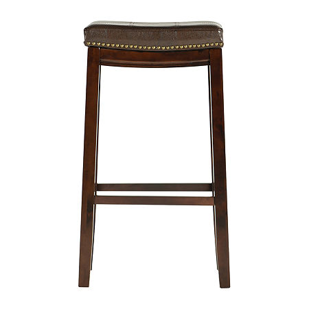 Lakeland Upholstered Backless Barstool, One Size, Brown