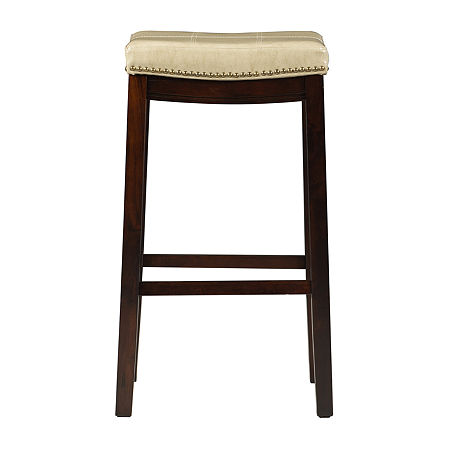 Lakeland Upholstered Backless Barstool, One Size, Beige