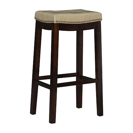 Lakeland Upholstered Backless Barstool, One Size, Beige