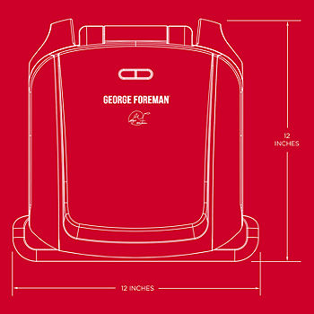 George Foreman Removable Plate Grill Red GRP0004R