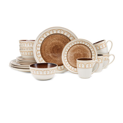 Pfaltzgraff Remi 16pc. Stoneware Dinnerware Set, Color Beige Str