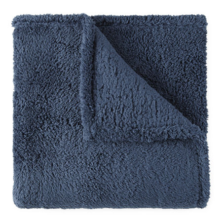 Home Expressions Fleece Throw, One Size, Blue