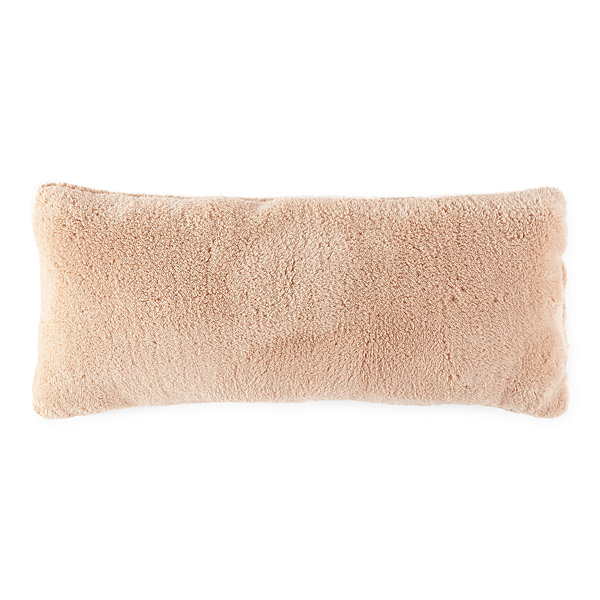Home Expressions Fleece Plush Oversized 14x34 Lumbar Pillow