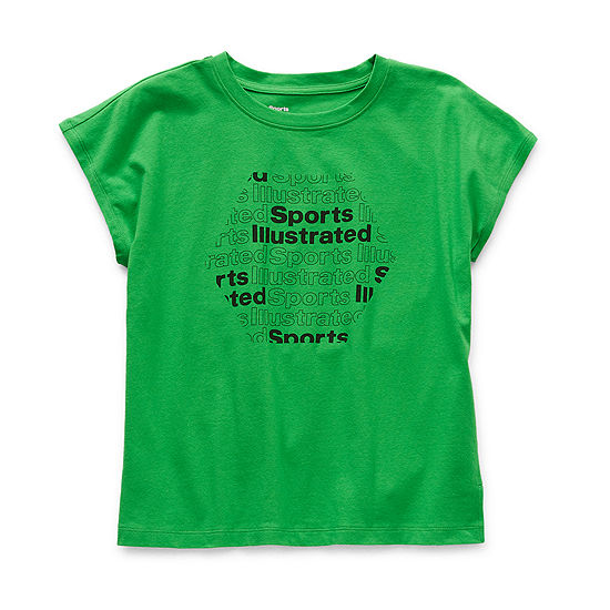 Sports Illustrated Little & Big Girls Crew Neck Short Sleeve Graphic T-Shirt