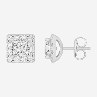 (G-H / SI1-SI2) 2 1/2 CT. T.W. Lab Grown White Diamond 14K Gold 5mm Stud Earrings