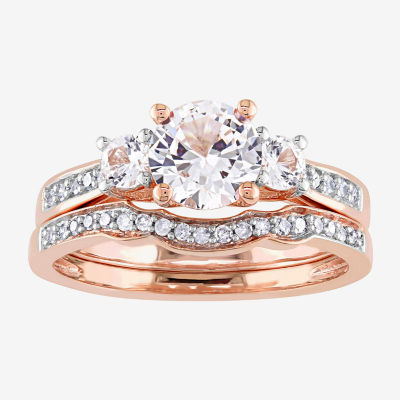 Modern Bride Gemstone Womens 1/8 CT. T.W. Lab Created White