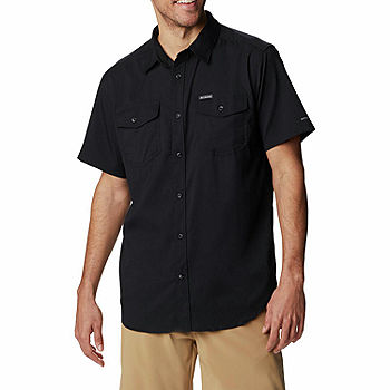 Columbia Utilizer™ Mens Regular Fit Short Sleeve Button-Down Shirt, Color:  Black - JCPenney
