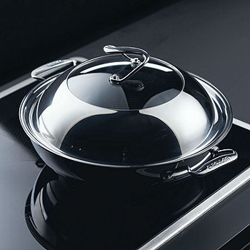 Circulon Steelshield Stainless Steel 14 Wok with Lid, Color: Silver -  JCPenney