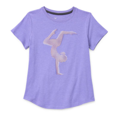 Xersion Little & Big Girls Crew Neck Short Sleeve Graphic T-Shirt