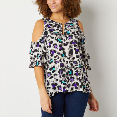 Jcpenney cold shoulder discount tops