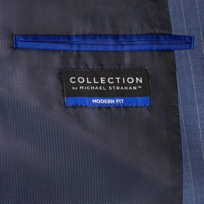 Collection By Michael Strahan Mens Striped Modern Fit Suit Separates Color Blue Jcpenney 