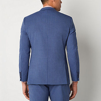 Collection By Michael Strahan Mens Striped Modern Fit Suit Jacket