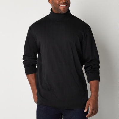 Shaquille O'Neal XLG Drop Needle Big and Tall Mens Mock Neck Long Sleeve T-Shirt