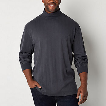Shaquille O'Neal XLG Drop Needle Big and Tall Mens Mock Neck Long