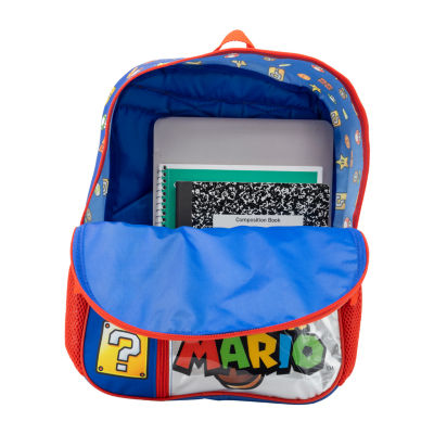 Licensed 5 Piece Super Mario Backpack Set with Lunch Bag