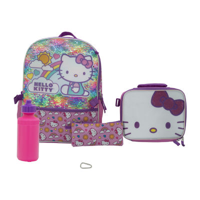 Accessory Innovations Licensed 5 Piece Hello Kitty Sunshine Backpack Set with Lunch Bag
