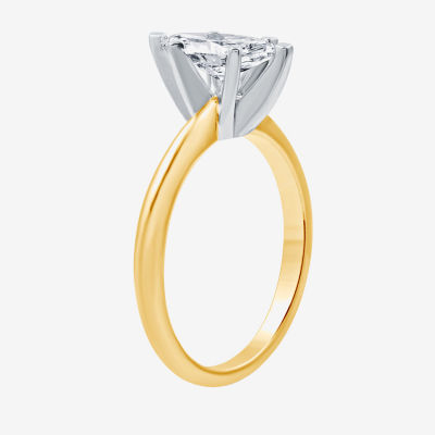 (G / Si1-Si2) Womens 1 CT. T.W. Lab Grown White Diamond 10K Gold Marquise Solitaire Engagement Ring