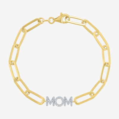 Diamond Addiction (G-H / I1-I2) 14K Gold Over Silver Sterling Silver 8 Inch Link Link Bracelet