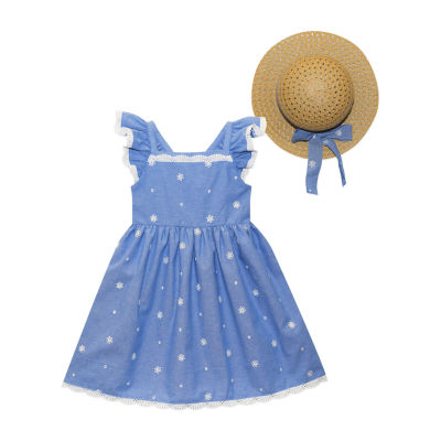 Blueberi Boulevard Little & Big Girls 2-pc. Sleeveless Flutter Sleeve A-Line Dress