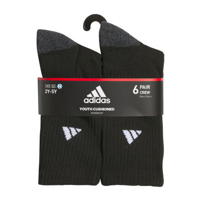 adidas Boys 6 Pair Crew Socks