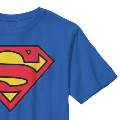 Little & Big Boys Crew Neck Short Sleeve Superman Graphic T-Shirt