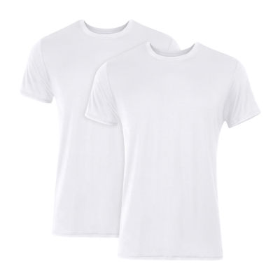 Hanes Originals Supersoft Mens 2 Pack Short Sleeve Crew Neck Moisture Wicking T-Shirt