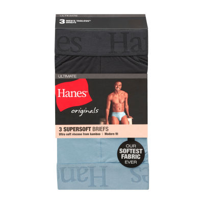 Hanes Originals Supersoft Mens 3 Pack Briefs Uo2lb3