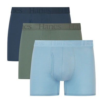 Hanes Originals Supersoft Mens 3 Pack Trunks