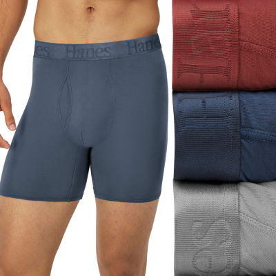 Hanes Originals Supersoft Mens 3 Pack Boxer Briefs