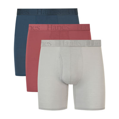 Hanes Originals Supersoft Mens 3 Pack Boxer Briefs