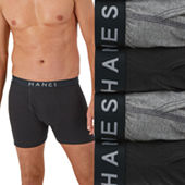 Hanes Men Boxer Breif Classic Style Tag Free| 100% Cotton|Comfort Flex  waistband| White Black & More